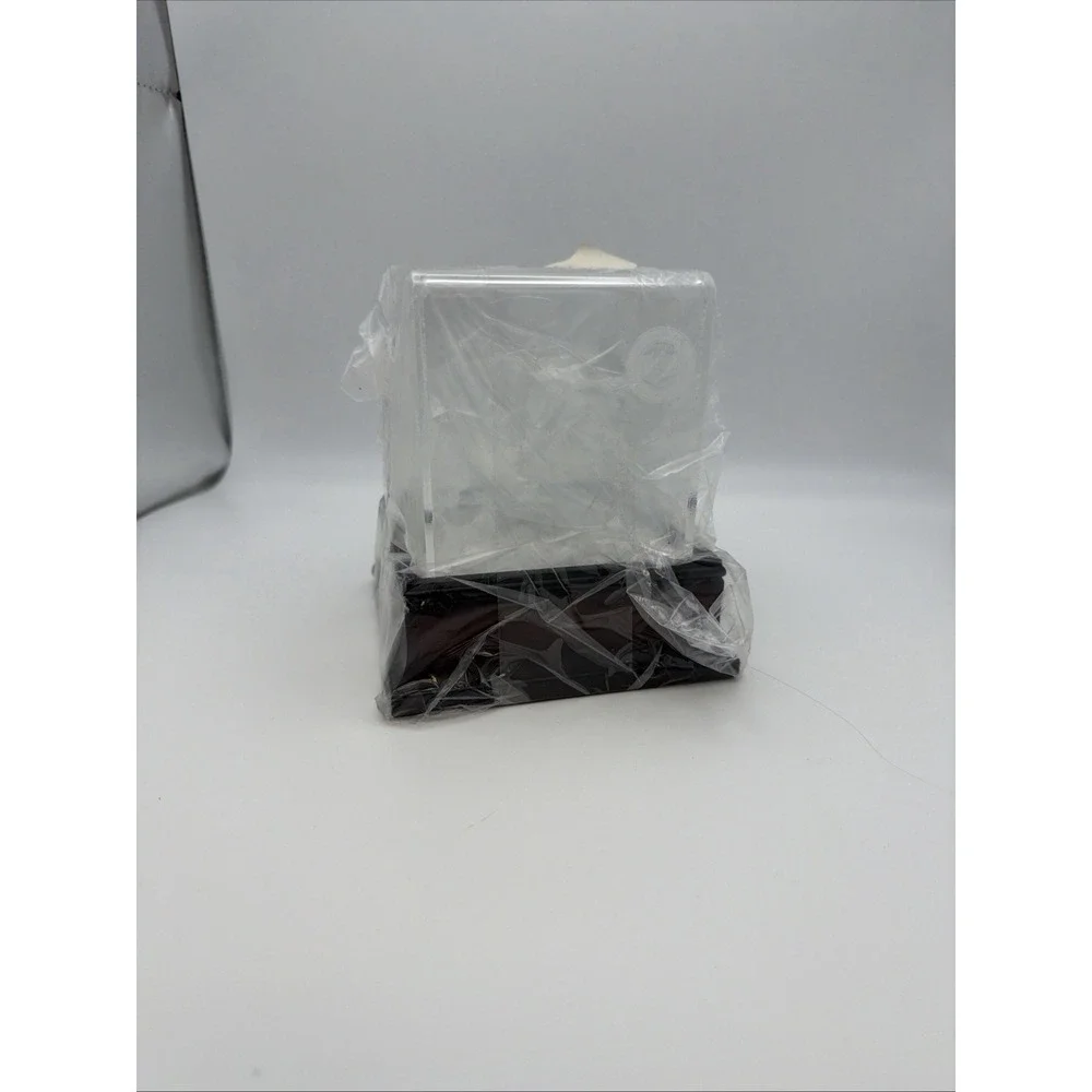 Baseball Holder Display Case Cube, Cherry Finish Wood Stand Glass Minnesota Twin